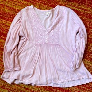 Pink boho-ish blouse size medium